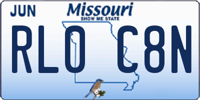 MO license plate RL0C8N
