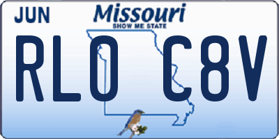 MO license plate RL0C8V