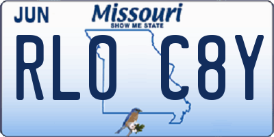 MO license plate RL0C8Y
