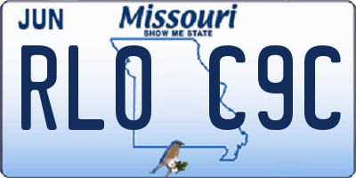 MO license plate RL0C9C