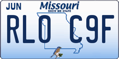 MO license plate RL0C9F