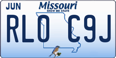 MO license plate RL0C9J