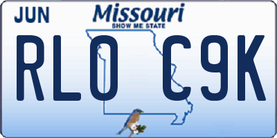 MO license plate RL0C9K