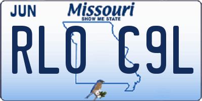 MO license plate RL0C9L