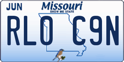 MO license plate RL0C9N