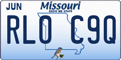 MO license plate RL0C9Q