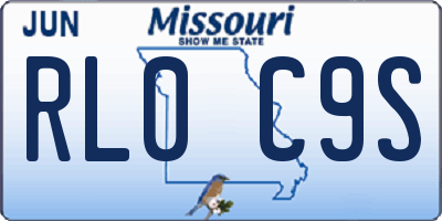 MO license plate RL0C9S