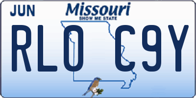 MO license plate RL0C9Y
