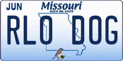 MO license plate RL0D0G