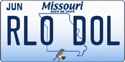 MO license plate RL0D0L