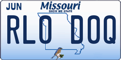 MO license plate RL0D0Q
