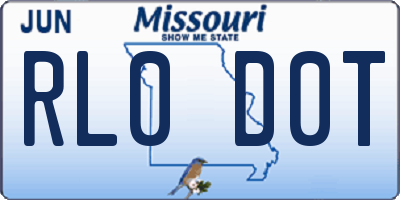 MO license plate RL0D0T