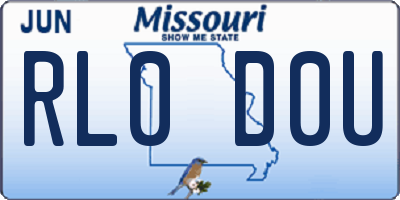 MO license plate RL0D0U