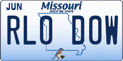 MO license plate RL0D0W