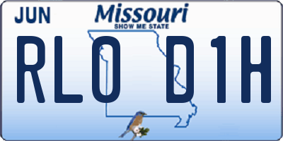 MO license plate RL0D1H