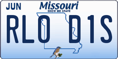 MO license plate RL0D1S