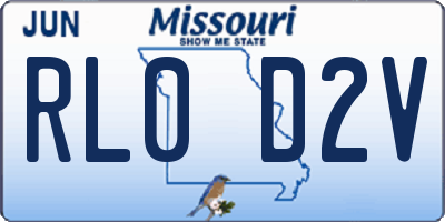 MO license plate RL0D2V
