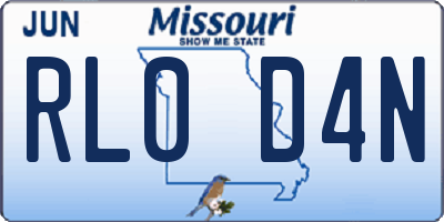 MO license plate RL0D4N