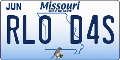 MO license plate RL0D4S