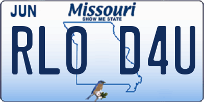MO license plate RL0D4U