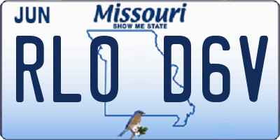 MO license plate RL0D6V