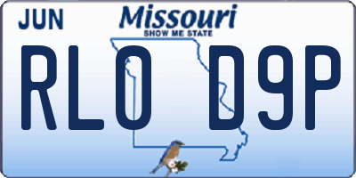 MO license plate RL0D9P
