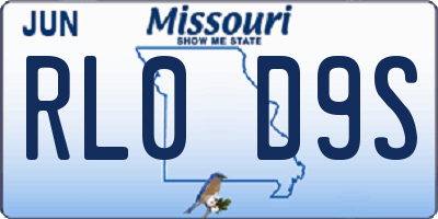 MO license plate RL0D9S