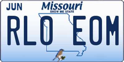 MO license plate RL0E0M