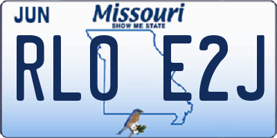MO license plate RL0E2J