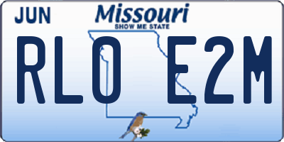 MO license plate RL0E2M