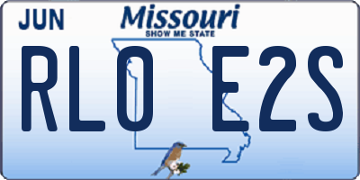 MO license plate RL0E2S