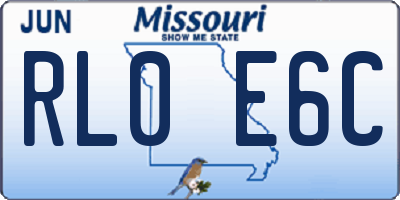 MO license plate RL0E6C