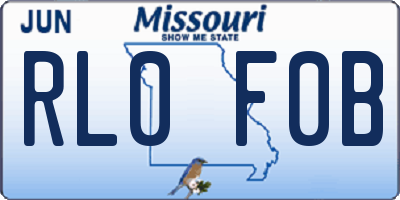 MO license plate RL0F0B