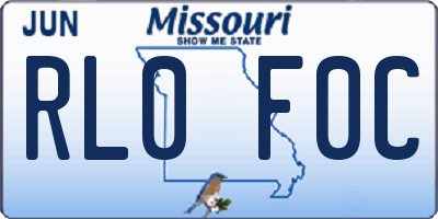 MO license plate RL0F0C