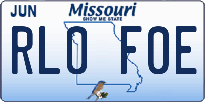 MO license plate RL0F0E