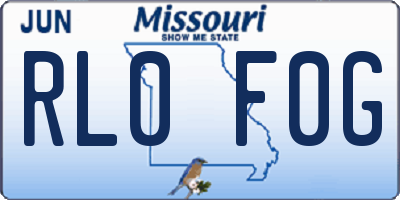 MO license plate RL0F0G