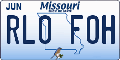 MO license plate RL0F0H