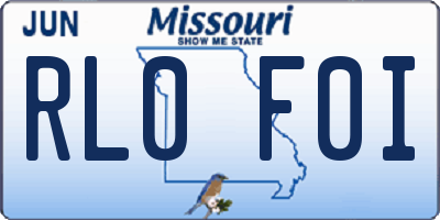 MO license plate RL0F0I