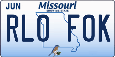 MO license plate RL0F0K