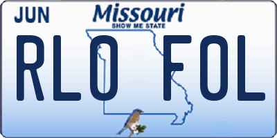 MO license plate RL0F0L