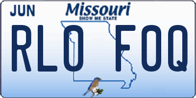 MO license plate RL0F0Q