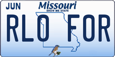 MO license plate RL0F0R