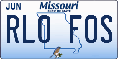 MO license plate RL0F0S
