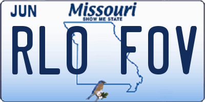 MO license plate RL0F0V