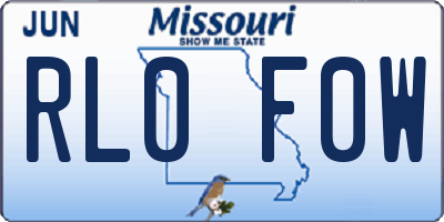 MO license plate RL0F0W
