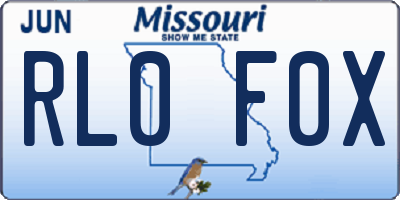 MO license plate RL0F0X