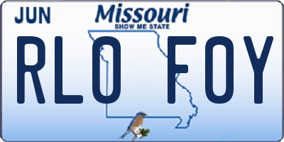 MO license plate RL0F0Y