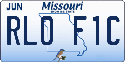 MO license plate RL0F1C
