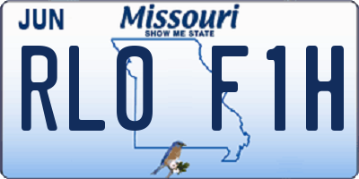 MO license plate RL0F1H