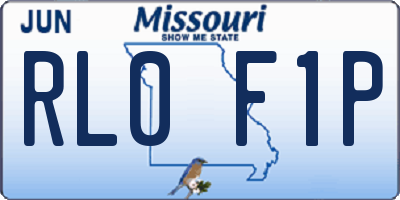MO license plate RL0F1P